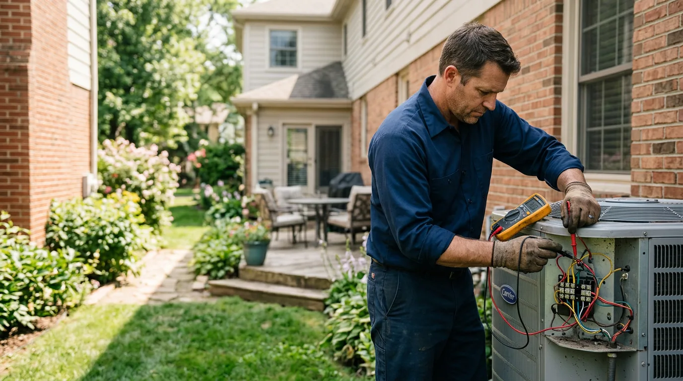 HVAC technician working near New Douglas, IL